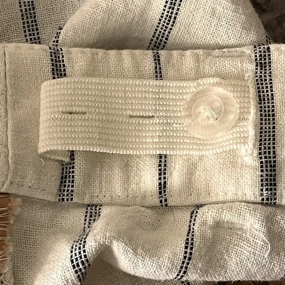 Old Navy Sz 2X Linen Striped Shorts Women Taylor Adjustable Coastal Beach Lounge - Picture 8 of 11